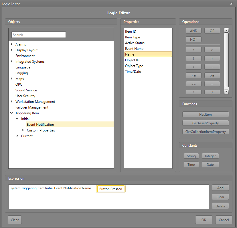 Configuration settings for the logic block