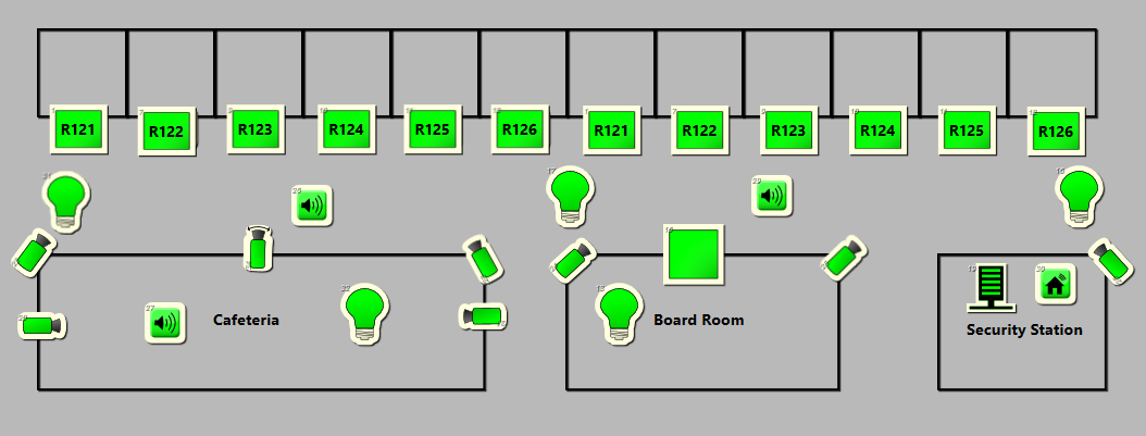 Example of a map representing a building floor plan