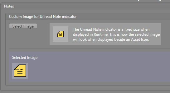 Custom note indicator preview