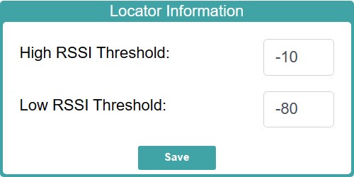 Configuring the RSSI values