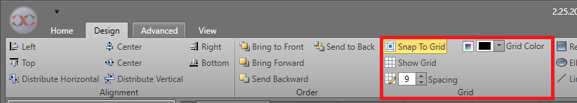 Location of the Grid settings