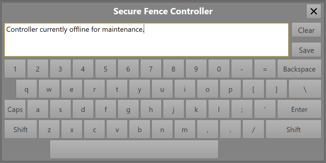 Example for notes window with single note                             mode enabled.