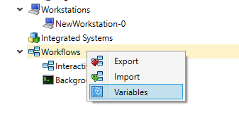 Location of Variables